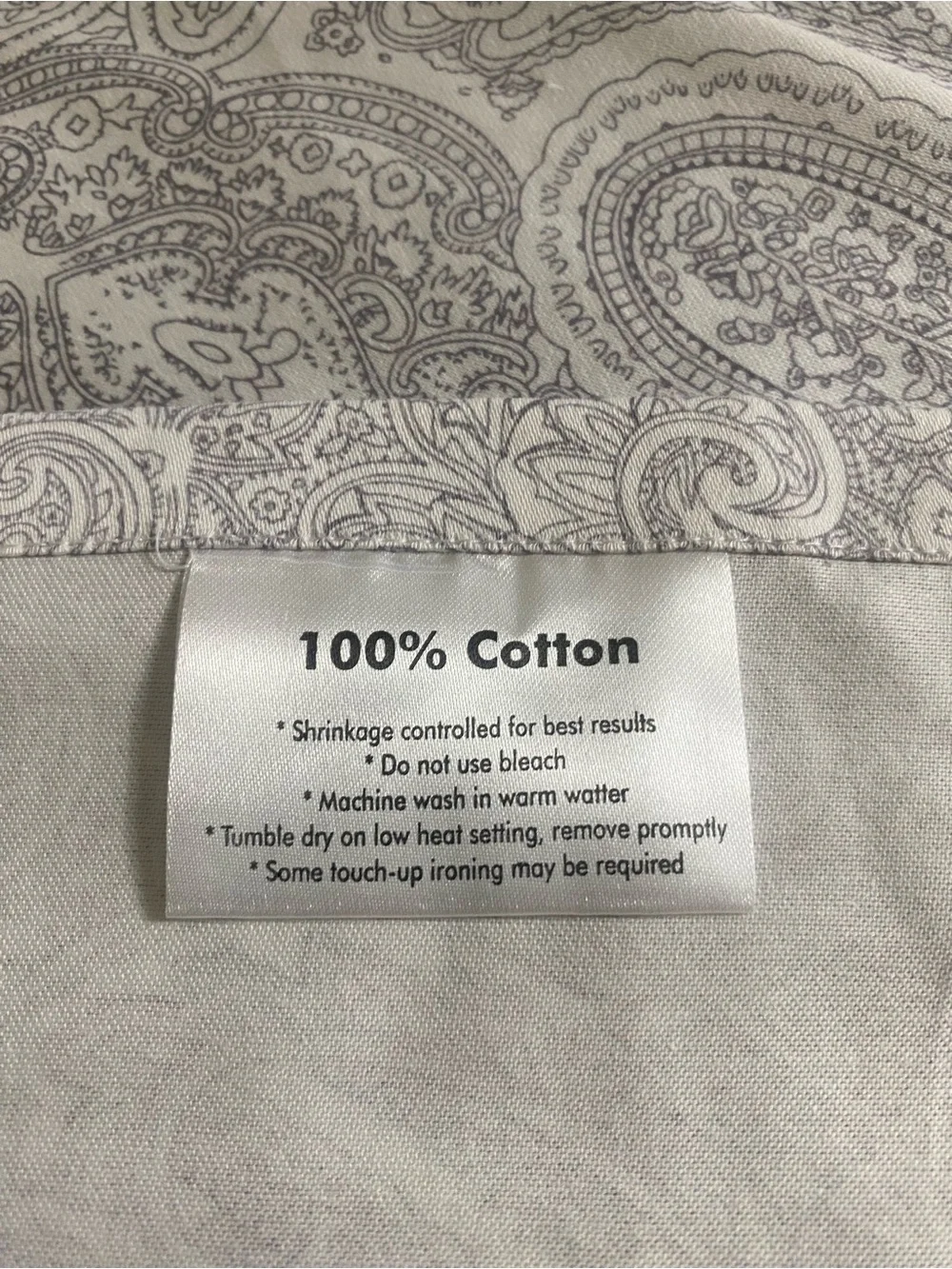 Neutral Paisley Luxury King Flat sheet 100% cotton India